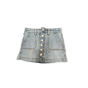 Cat & Jack Girls Button Front Jean Skirt Size XS (4/5)